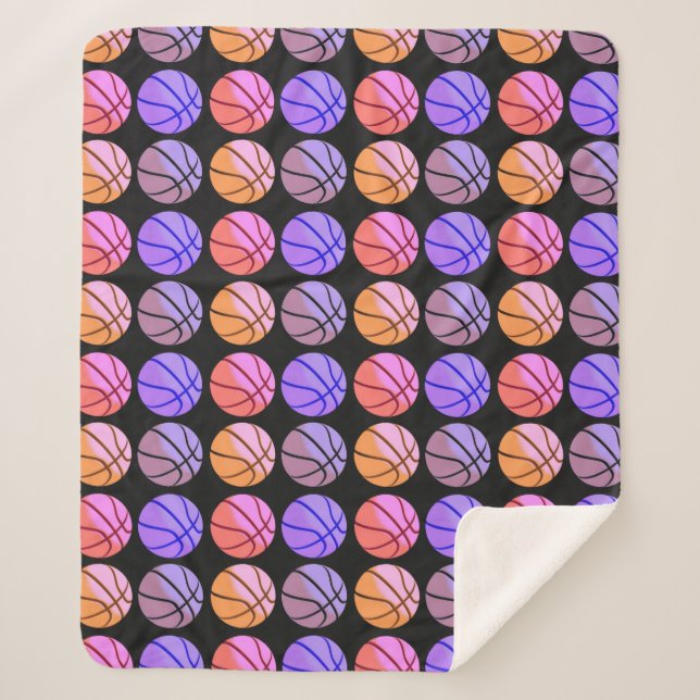 Cobertor Sherpa Basquete Pop Art (Frente)