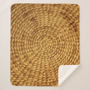 Cobertor Sherpa Bast Tecido: Autenticidade Castanho Texturada