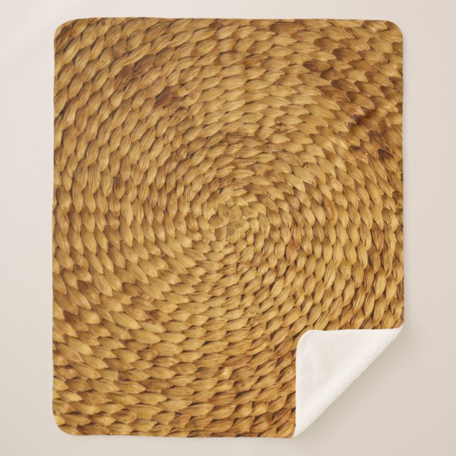 Cobertor Sherpa Bast Tecido: Autenticidade Castanho Texturada (Frente)