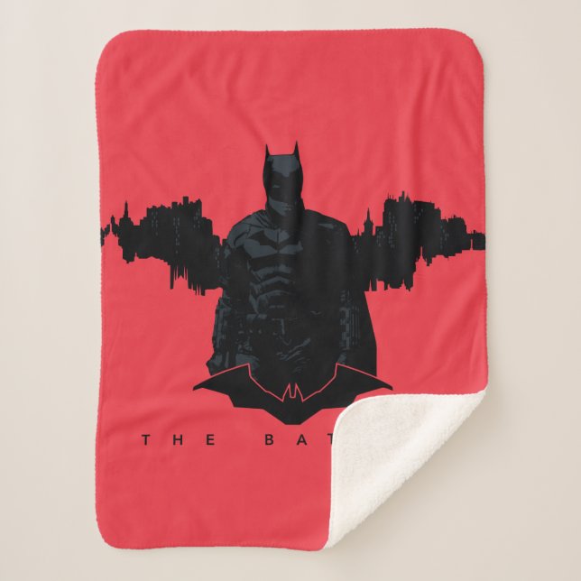 Cobertor Sherpa Batman Gotham Silhouette (Frente)