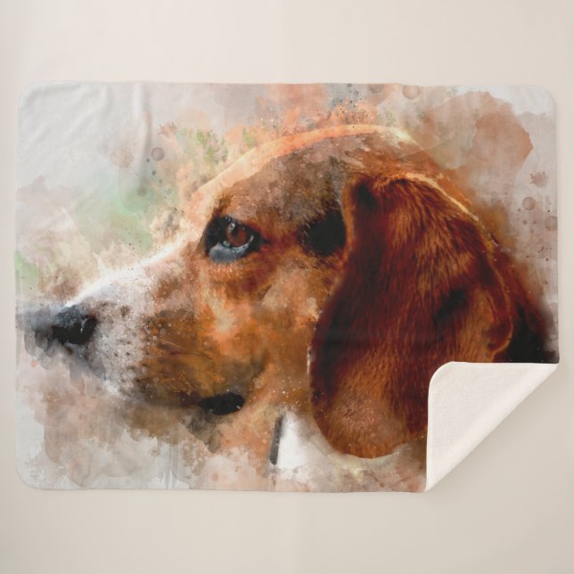 Cobertor Sherpa Beagle (Frente (Horizontal))
