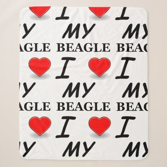 Cobertor Sherpa beagle love (Frente)