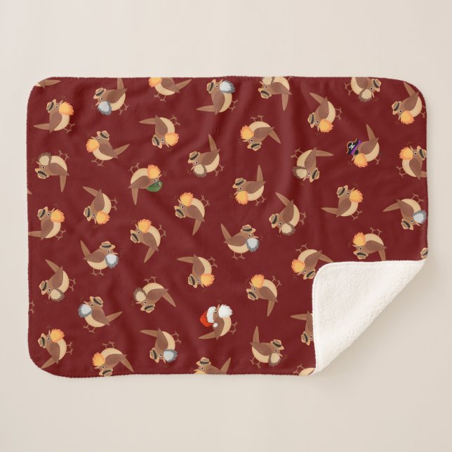 Cobertor Sherpa Beared Bird Bonanza II (Frente (Horizontal))