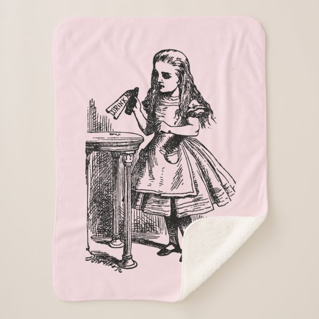 Cobertor Sherpa Beba-me (Aventuras de Alice no País das Maravilhas (Frente)