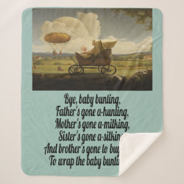Cobertor Sherpa Bebê Bunting - Rhyme Enfermeiro Sherpa Blanket