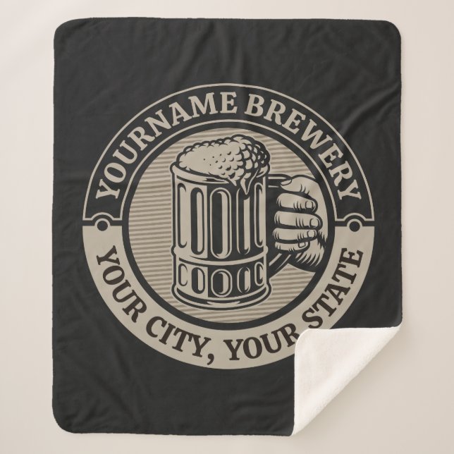 Cobertor Sherpa Beer Breeke Personalizado Brewery Big Mug (Frente)