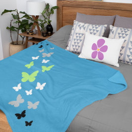 Cobertor Sherpa Bela Borboleta Agender Pride