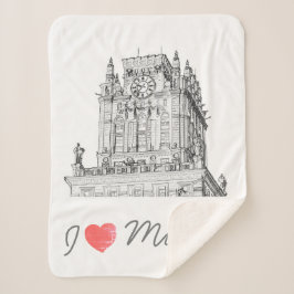 Cobertor Sherpa Belarus I Love Minsk City Gates Architecture