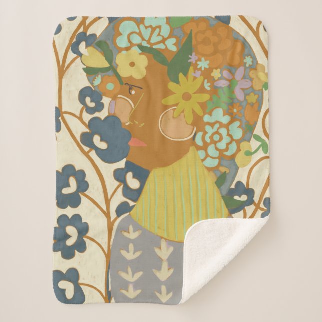 Cobertor Sherpa Beleza da Botânica (Frente)