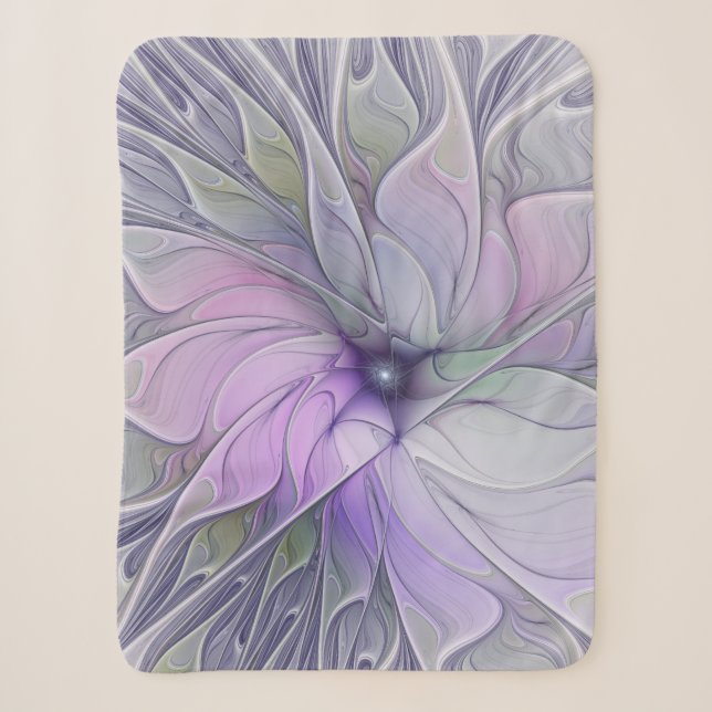 Cobertor Sherpa Beleza Deslumbrante Arte Fractal Abstrata Moderna  (Frente)