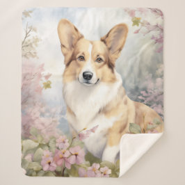 Cobertor Sherpa Belo Corgi