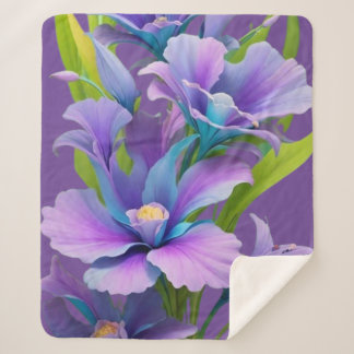 Cobertor Sherpa Belo floral Sherpa Blanket