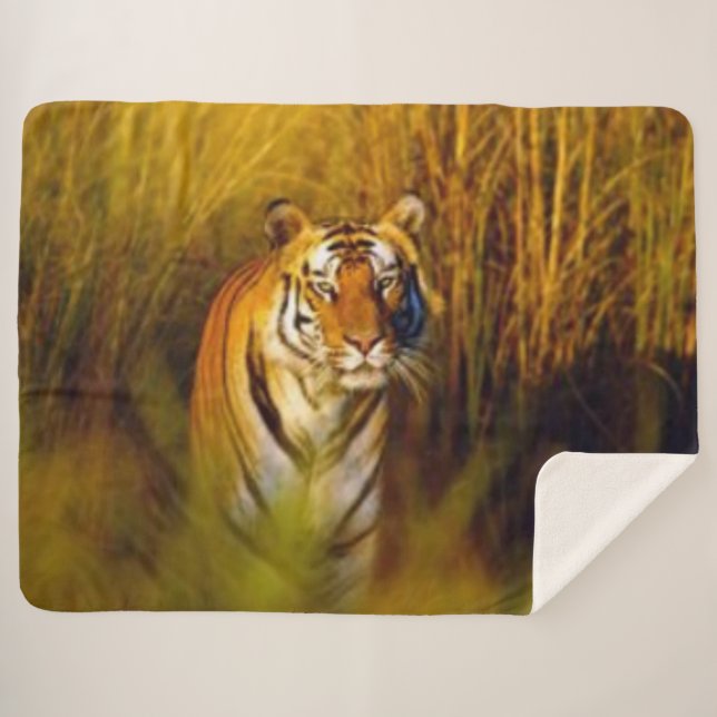 COBERTOR SHERPA BENGAL TIGER (Frente (Horizontal))