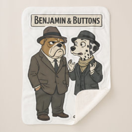Cobertor Sherpa Benjamin and buttons detective duo fleece blanket