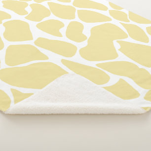 Cobertor Sherpa Berçário de Girafa Safari Amarelo Pastel