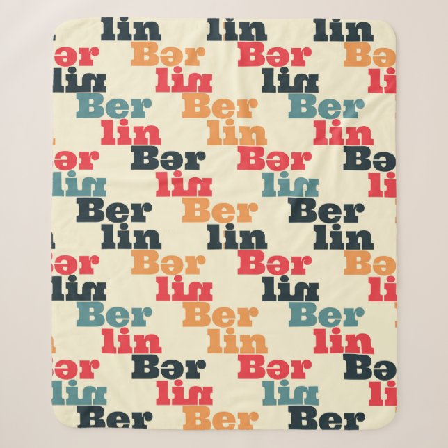 Cobertor Sherpa Berlin creative pattern. (Frente)
