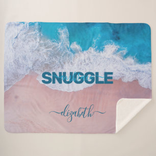 Cobertor Sherpa Bermudas de praia rosa tropical