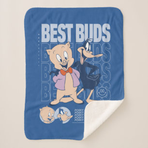 Cobertor Sherpa Best Buds Porky Pig & DAFFY DUCK™