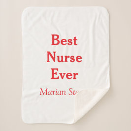 Cobertor Sherpa Best nurse ever medical professional paramedical d