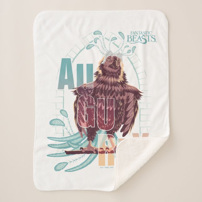 Cobertor Sherpa Bestas Fantásticas Augurey (Frente)