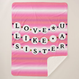 Cobertor Sherpa Bestie Bracelet - Design de Amizade (18 Miçangas)