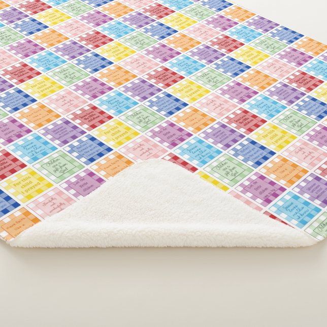 Cobertor Sherpa Bíblias de Gingham sobre bebês (3/4)