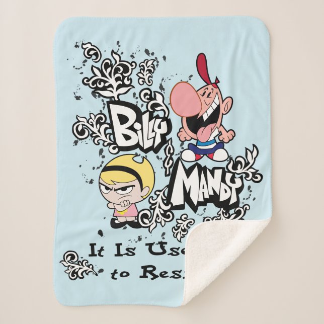 Cobertor Sherpa Billy & Mandy - Inútil resistir (Frente)