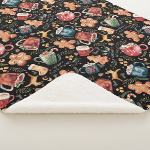 Cobertor Sherpa Biscoitos de chocolate quente