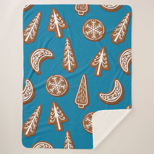 Cobertor Sherpa Biscoitos de Natal (Frente)