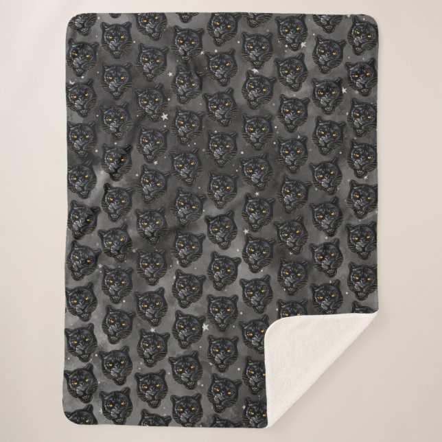 Cobertor Sherpa Black Panther (Frente)