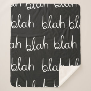 Cobertor Sherpa Blah blah padrão perfeito. 