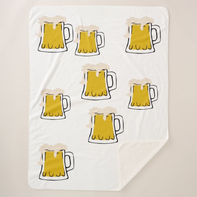 Cobertor Sherpa Blanket de Cerveja Mug (Frente)