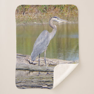 Cobertor Sherpa Blanket Heron Sherpa Azul