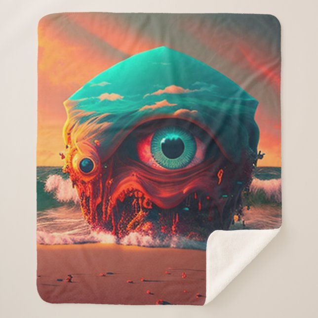 Cobertor Sherpa Bloody Eyes (Frente)