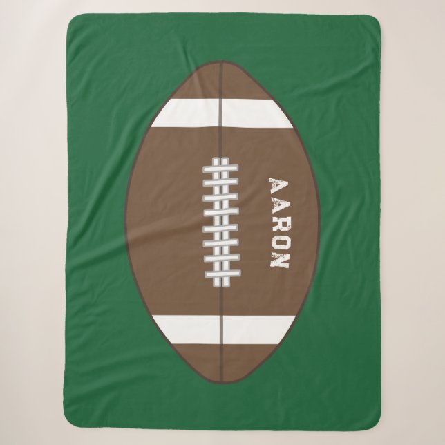 Cobertor Sherpa Bloqueio Personalizado de Futebol (Frente)