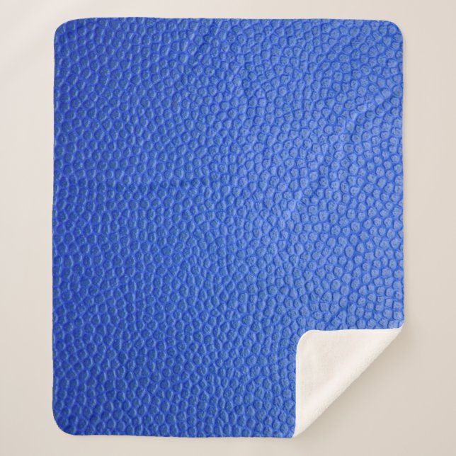 Cobertor Sherpa Blue leather skin texture skin (Frente)