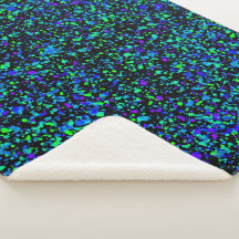 Blue Splatter - Sherpa Blanket