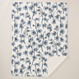 Cobertor Sherpa Bluebells, Harebeldes, Flores