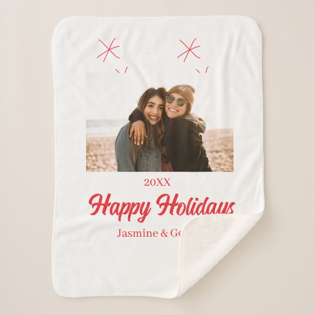 Cobertor Sherpa Boas festas de Natal (Frente)