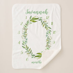 Cobertor Sherpa Boho Deixa O Nome Do Bebê Mensalmente Foto Do Marc