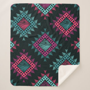 Cobertor Sherpa Boho Spirit: Étnica Tribal Sem Olhos