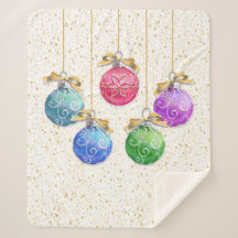 Bolas de Natal Festivas e Confetti