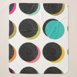Cobertor Sherpa Bolinhas abstrato decorativas no estilo da