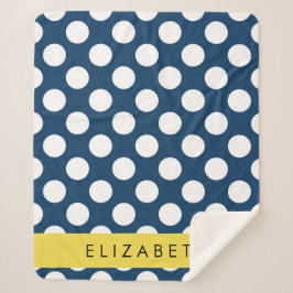 Cobertor Sherpa Bolinhas Azuis marinho, Padrão de Bolinhas, Seu No