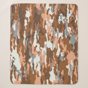 Cobertor Sherpa Bolinhas de camuflagem: Abstrato sem costura.