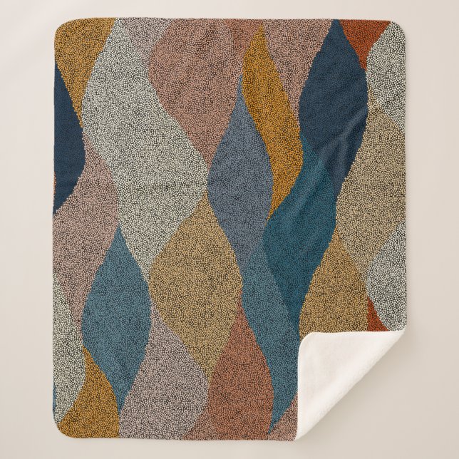 Cobertor Sherpa Bolinhas ondulada: Têxtil ventilado. (Frente)