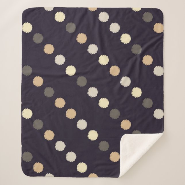Cobertor Sherpa Bolinhas sem problemas. Textura escrivável. Texto (Frente)