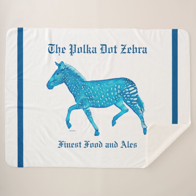 Cobertor Sherpa Bolinhas Zebra - Pub - Azul (Frente (Horizontal))