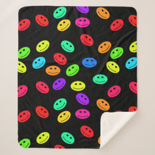 Cobertor Sherpa Bolsa de sherpa de rosto sorridente