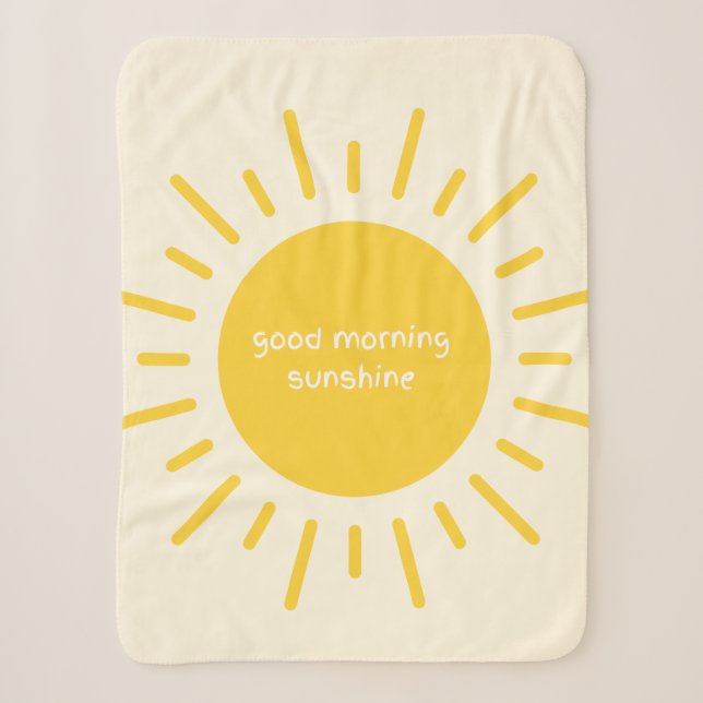 Cobertor Sherpa bom dia, raio de sol (Frente)